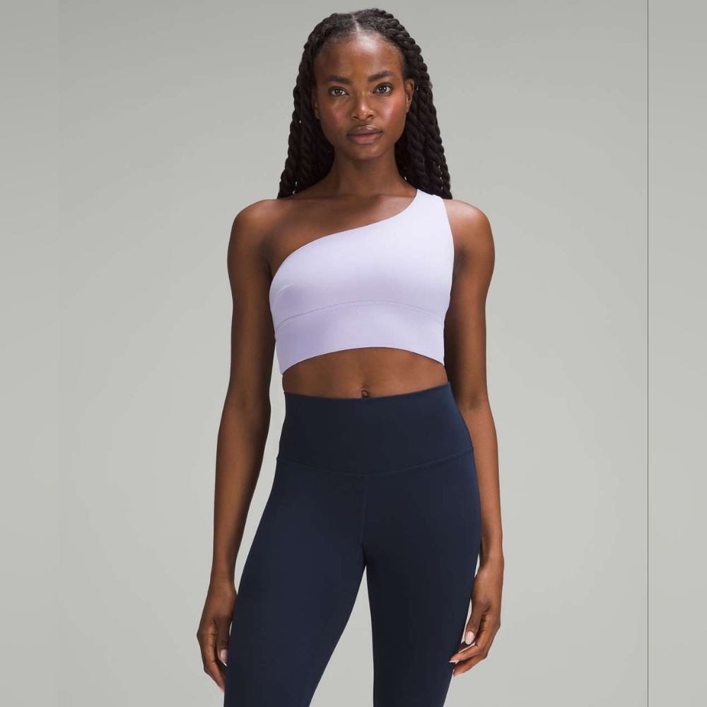 Lululemon Align Asymmetrical Bra *Light Support, C/D Cup In Lilac Smoke Sz 12